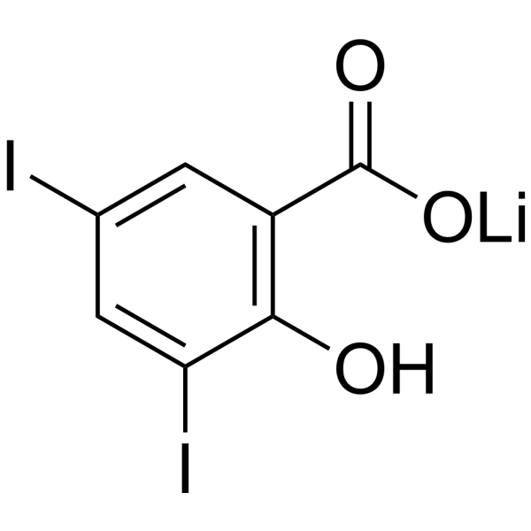 Lithium 3,5-diiodosalicylate (3,5-Diiodosalicylic acid lithium salt) 653-14-5